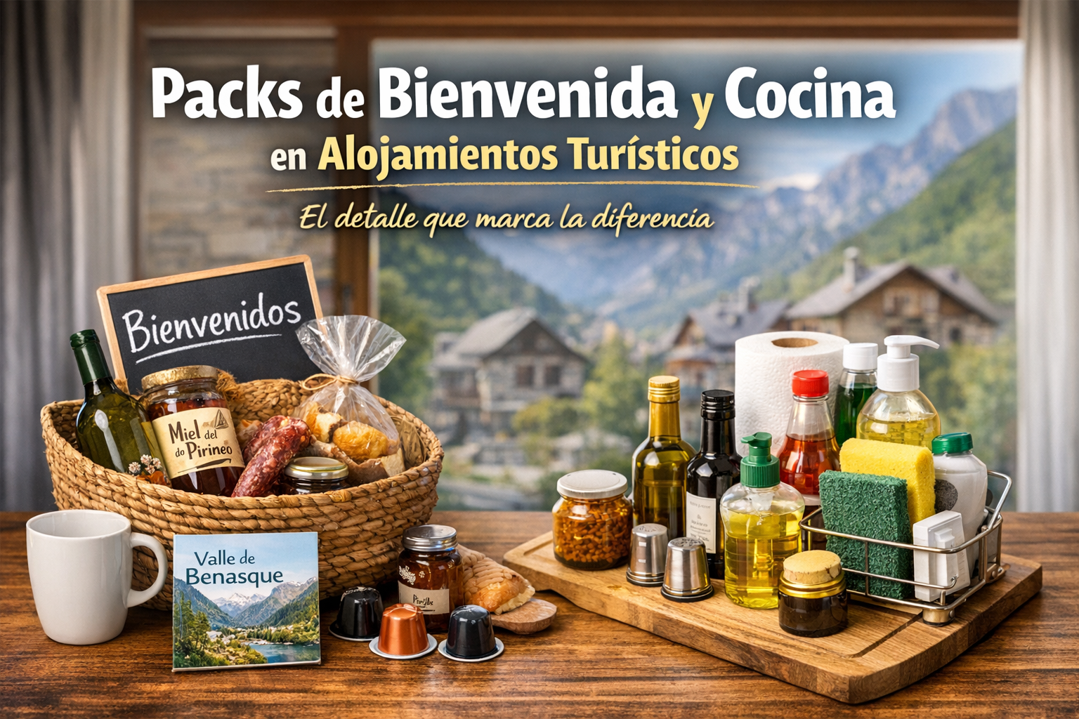 Packs de bienvenida y cocina en alojamientos turísticos